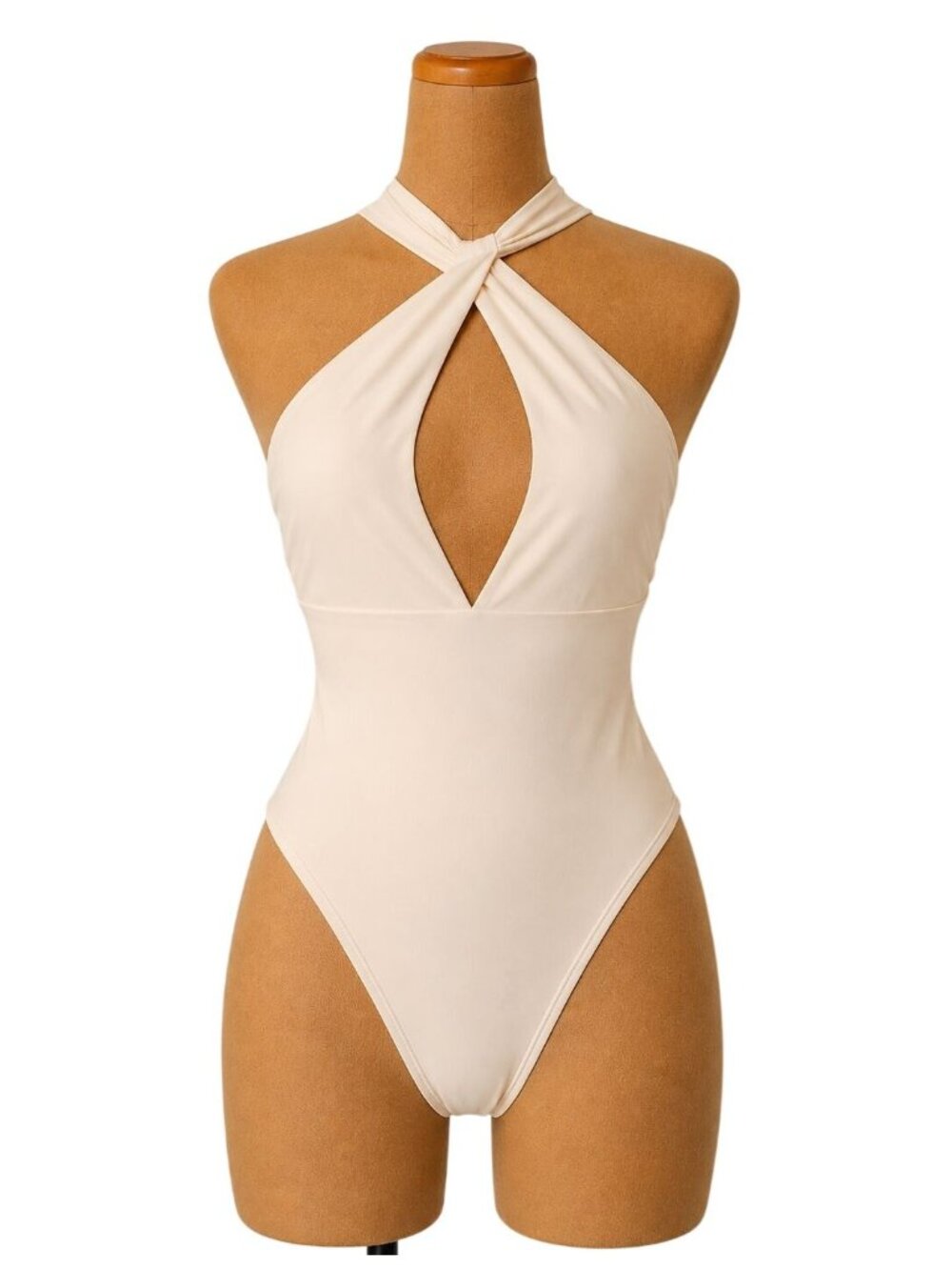 Ivory Halter Swimsuit Size XS NWT Shade n Shore Medium Seat Coverage Adjustable